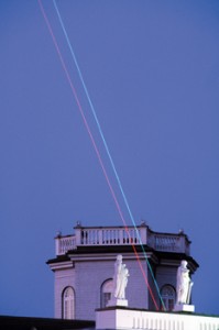 Das Kunstwerk „Laserscape“ von Horst H.Baumann