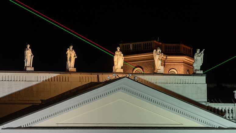 Laserscape bald wieder komplett – Städtische Werke schenken Kassel roten Laser